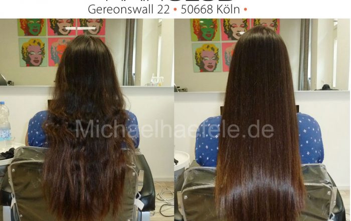 Yuko Japanische Haarglättung: Vorher-Nachher-Ergebnisse der permanenten Haarglättung