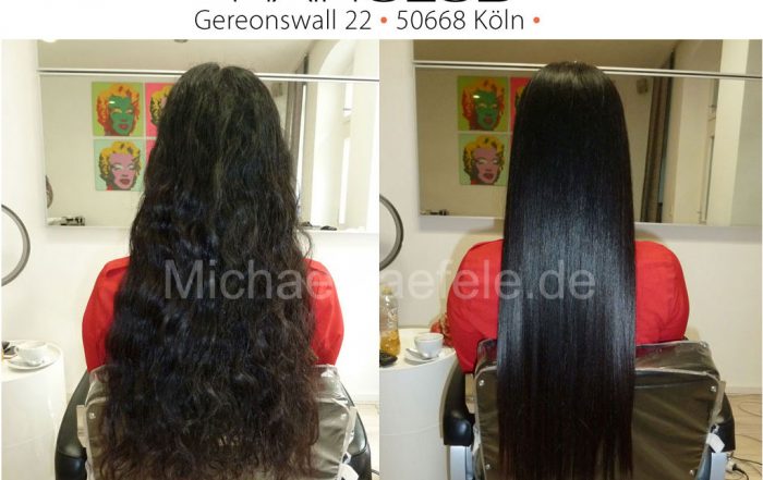 Permanente Haarglättung mit Yuko: Japanische Haarglättung – Vorher und Nachher Ergebnisse
