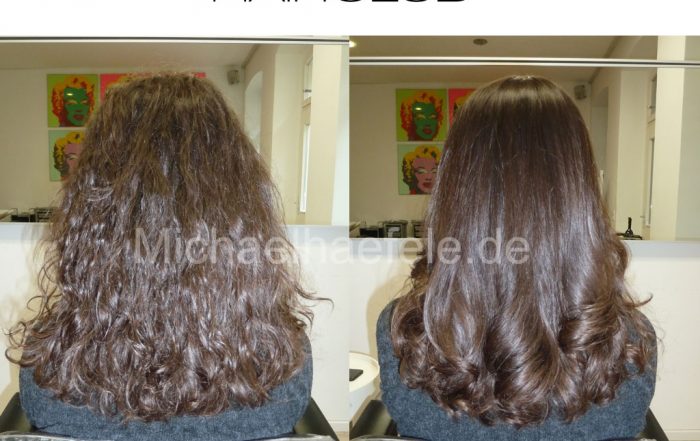 Ausgangszustand der Haare vor der Digital Perm-Behandlung