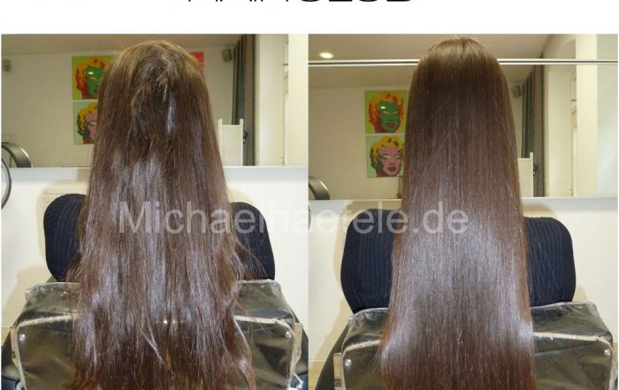 Dauerhafte Haarglättung für dichtes Typ 2 Haar – Vorher-Nachher-Vergleich